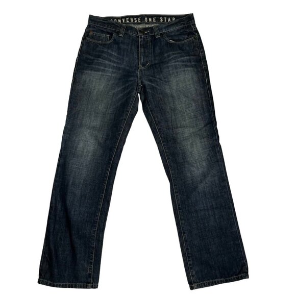 Final Sale! Converse Men's Jeans 32 x 30 blue medium wash Greenwich straight 100 - Picture 1 of 9